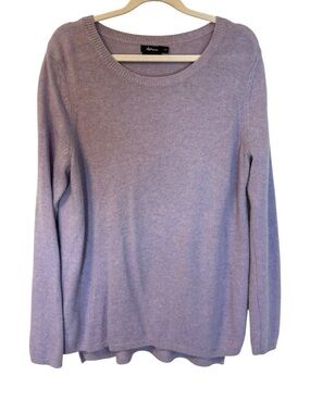 Reitmans Cashmere Blend Tunic Sweater Crewneck Pullover Women’s Large Purple